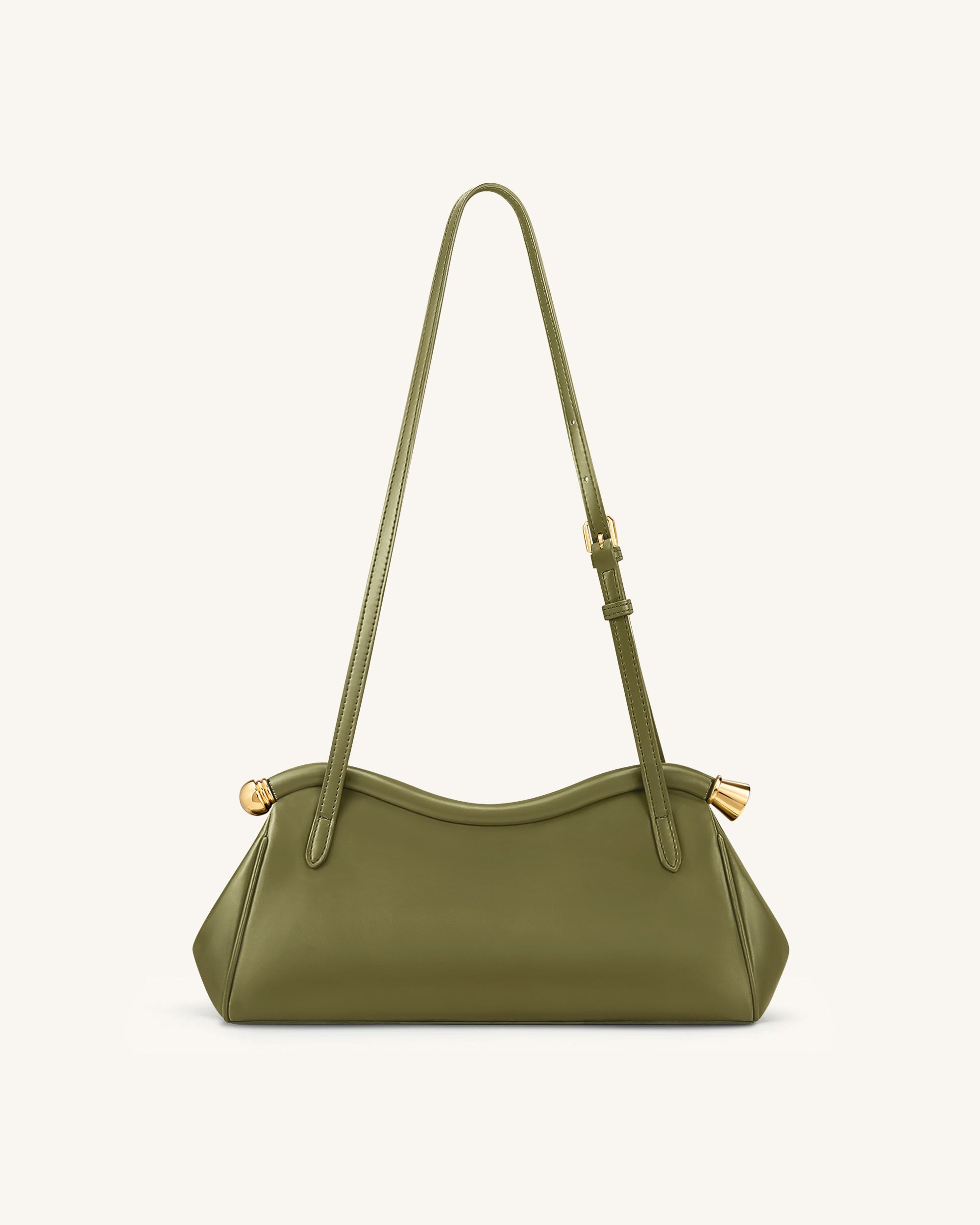 Naomi Curved Shoulder Bag - Blue Denim