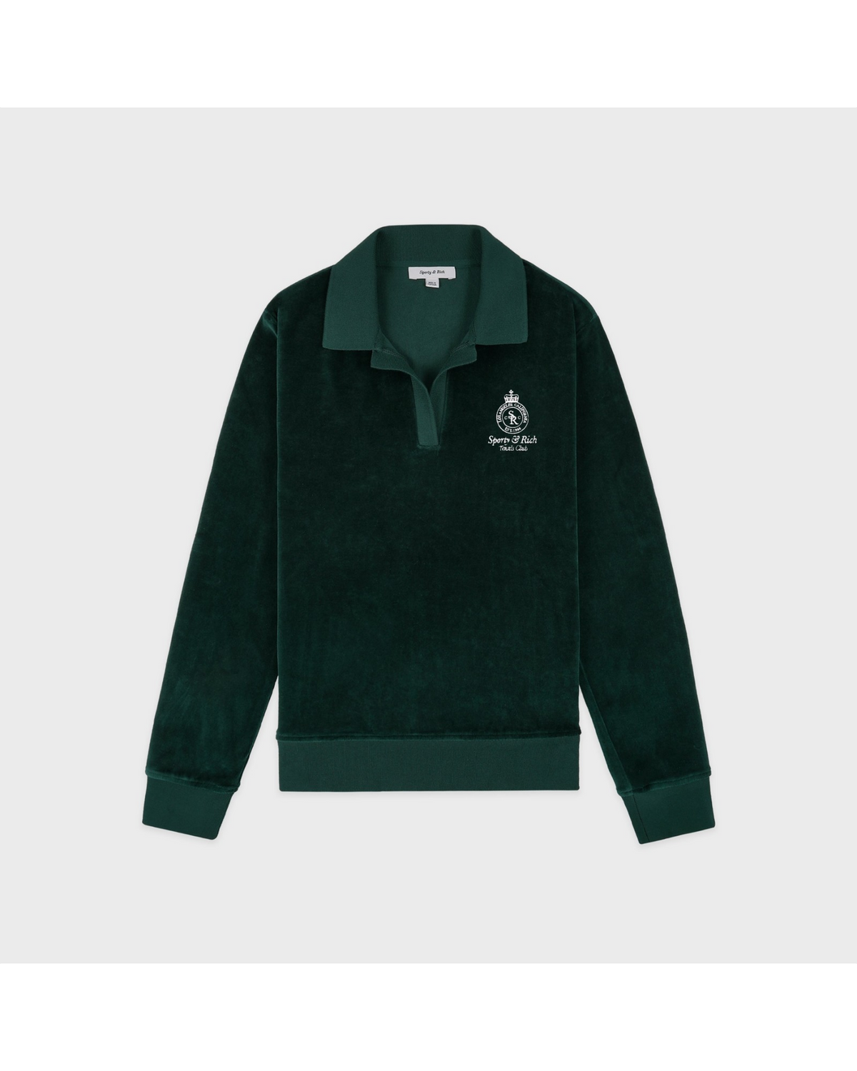 Crown Tennis Velour Short - Forest/Ecru