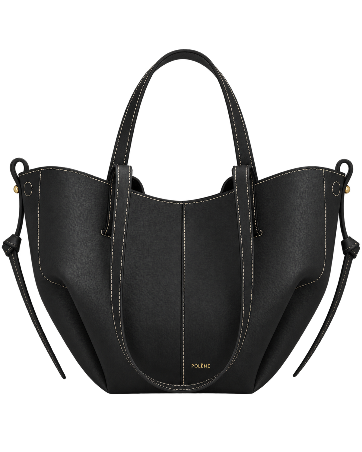 Cyme Mini Edition Textured Black with Ecru Stitching