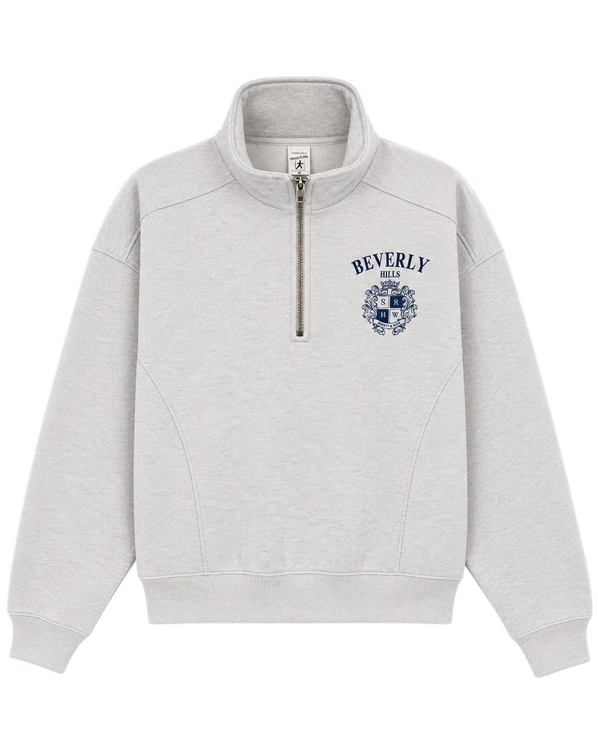 BH Crest Quarter Zip - Heather Gray/Navy