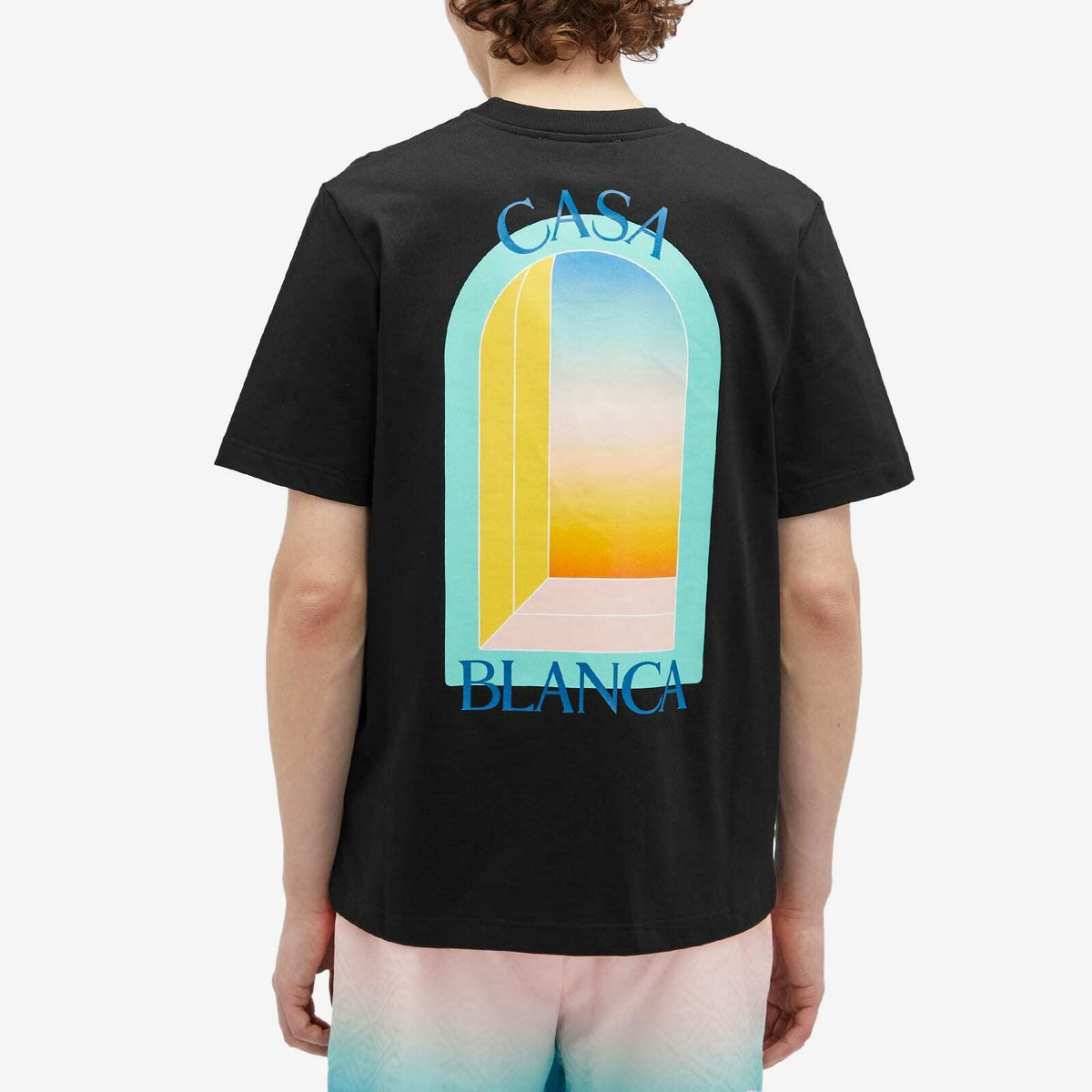 Black Casablanca Colore l'arc T-shirt
