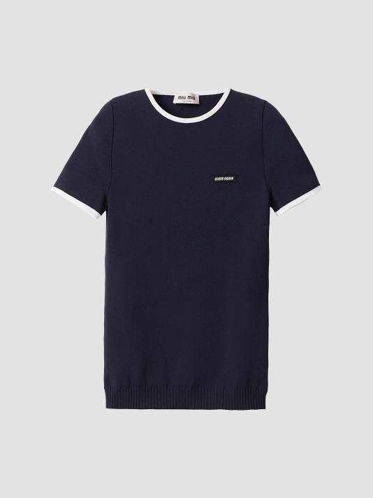 Miu Miu Technical Yarn Crew-Neck Sweater