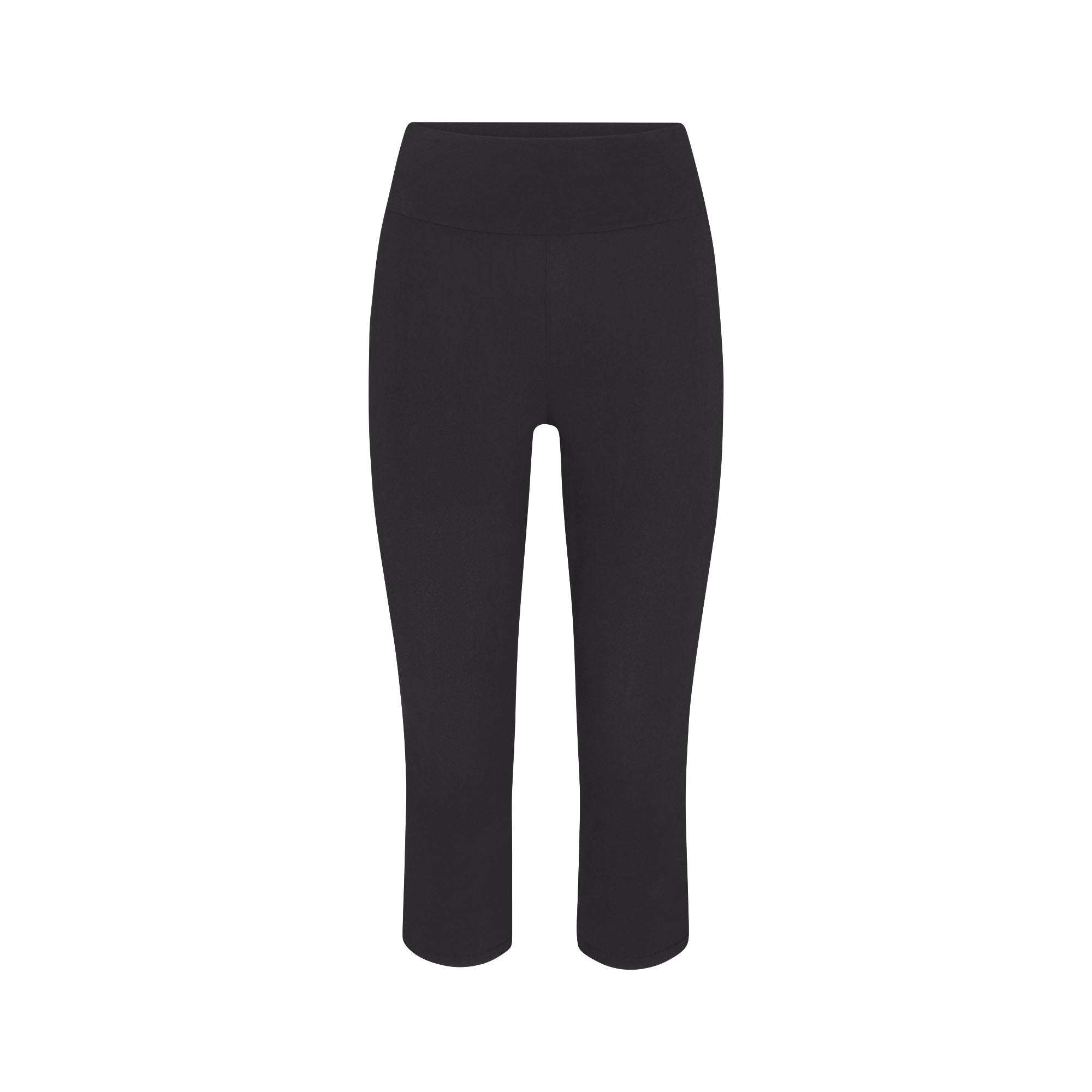 Cotton Jersey Foldover Capri