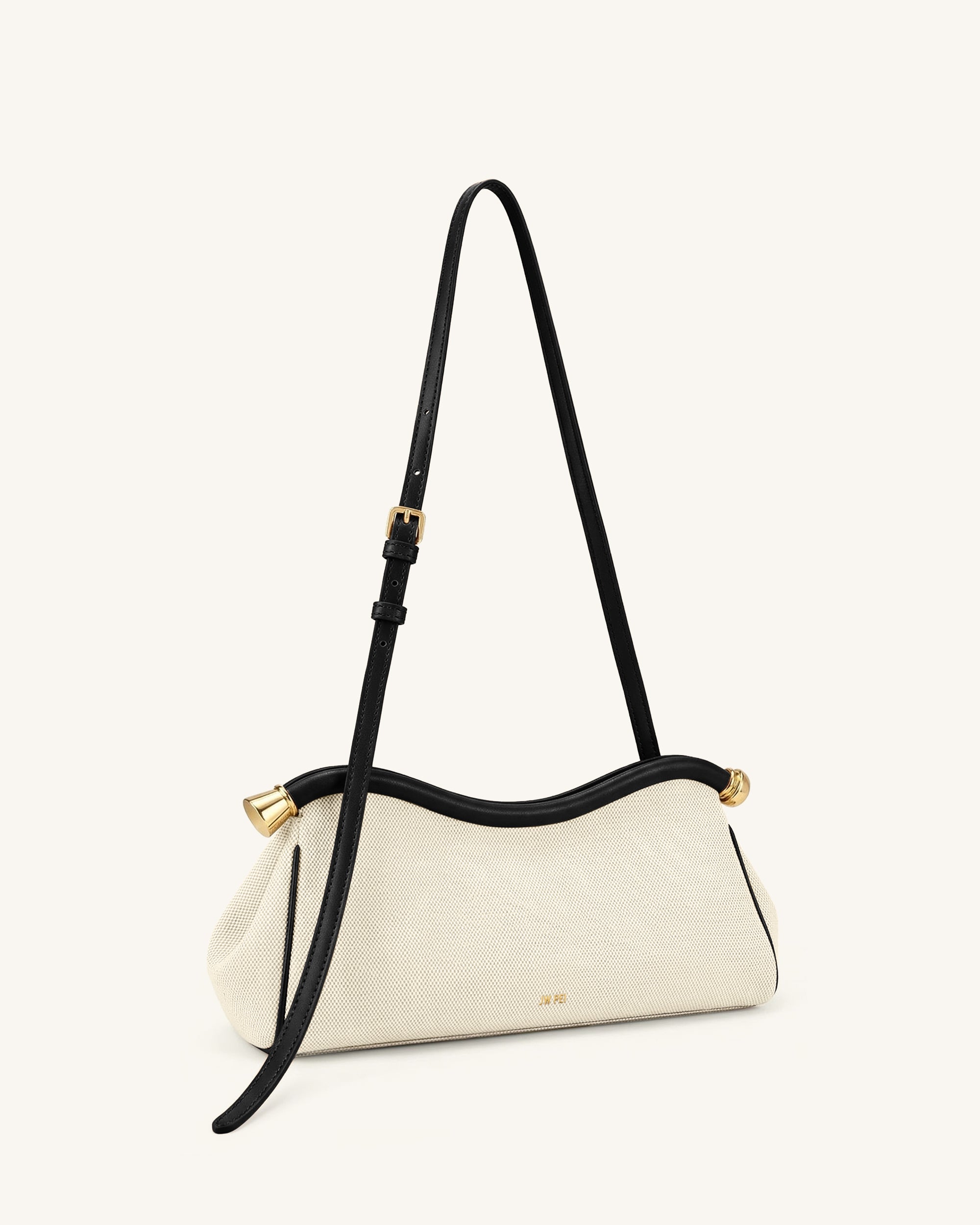 Naomi Curved Shoulder Bag - Blue Denim