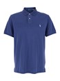 Polo ralph lauren "Custom Slim Fit" Blue Polo Shirt with Pony Detail on the Front in Cotton Piquet Man