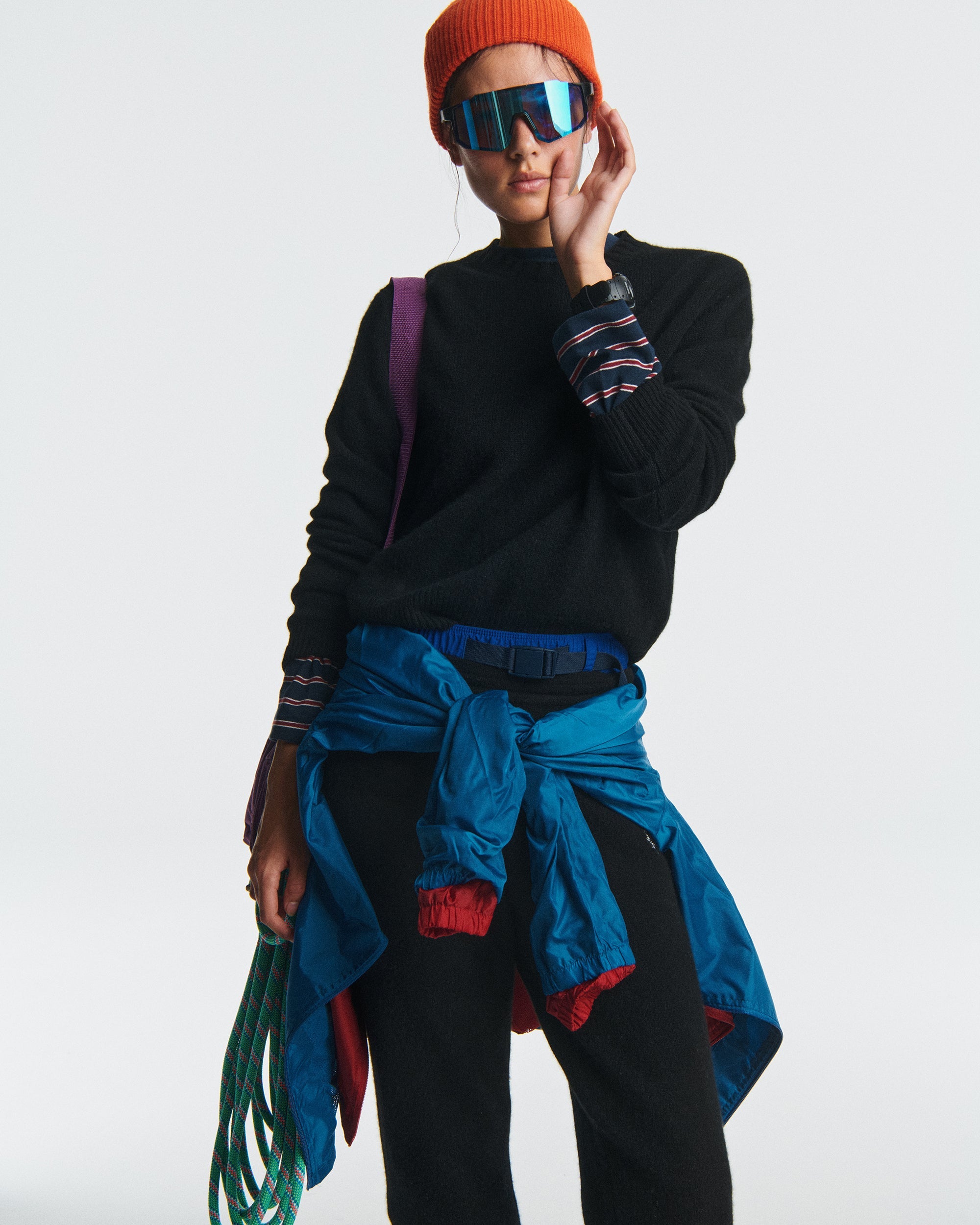 SRC Cashmere Trousers - Black/White