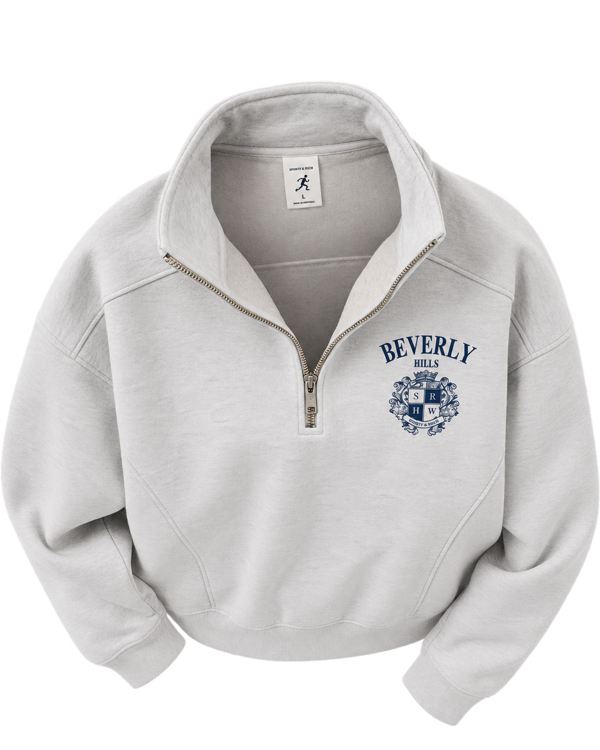 BH Crest Quarter Zip - Heather Gray/Navy