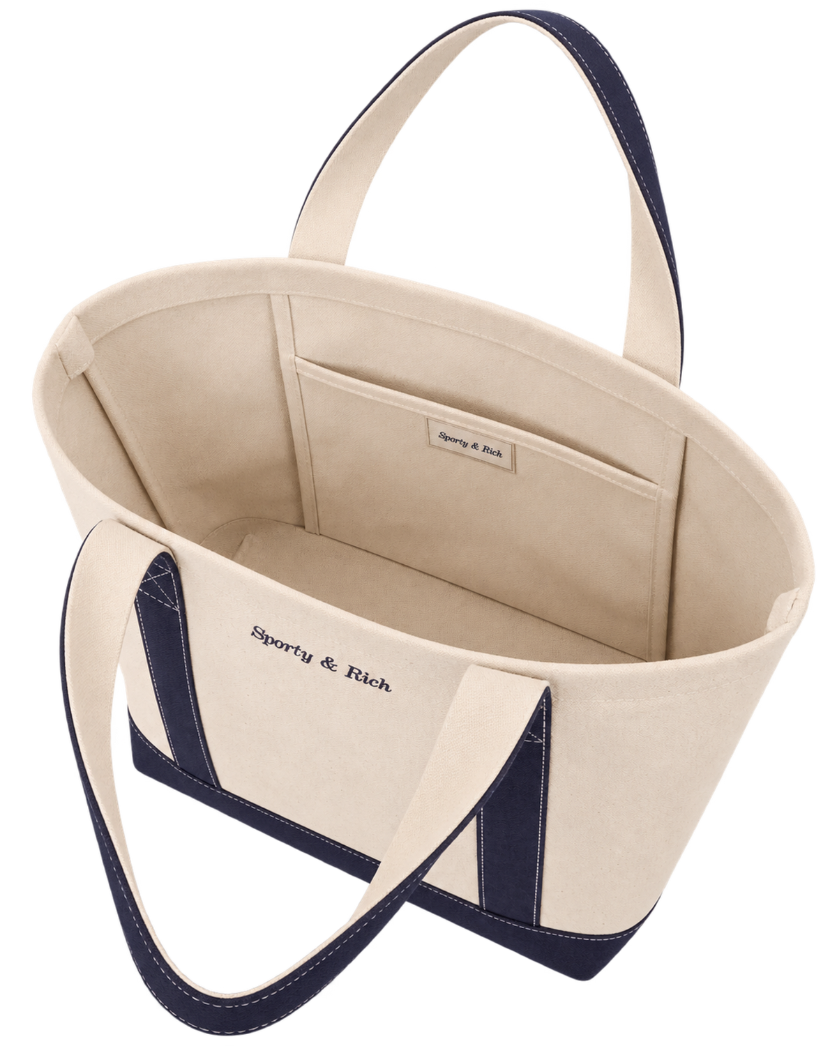 Eden Crest Two Tone Tote - Natural/Navy