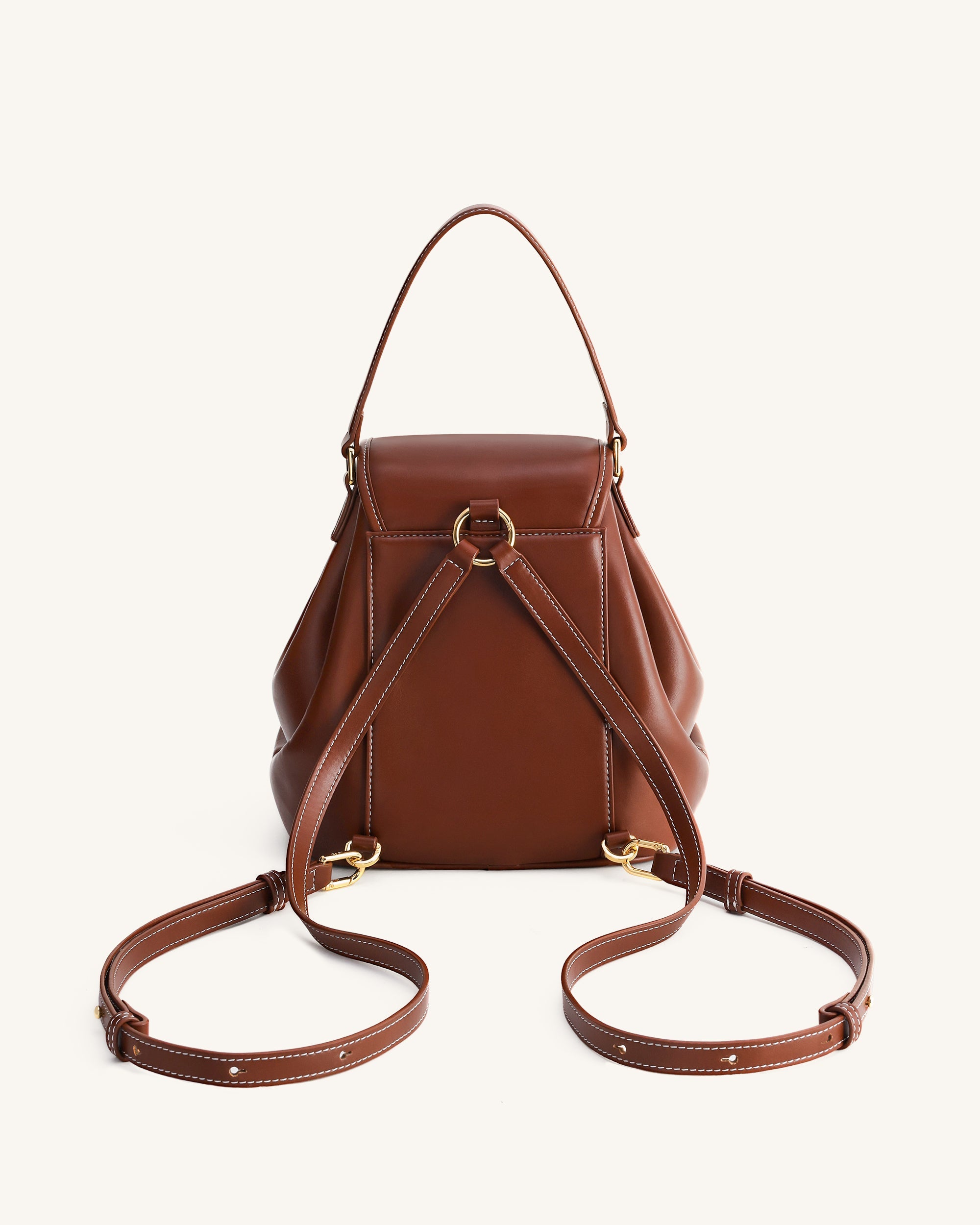 Harper Buckle Pocket Backpack - Black