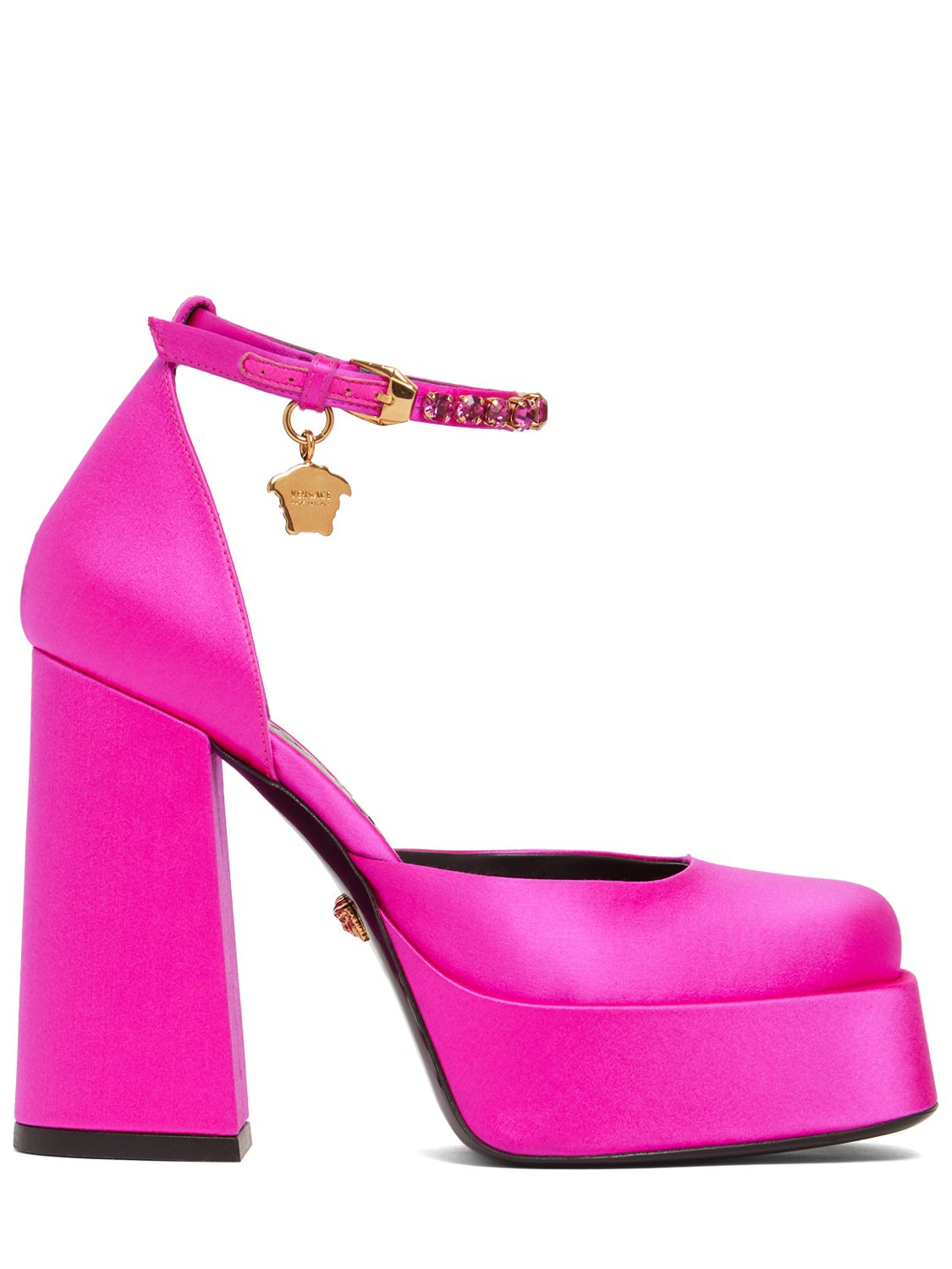 Versace Versace 110mm Platform satin & viscose pumps - Size: UK 2 Heels | Shop From The Mirage