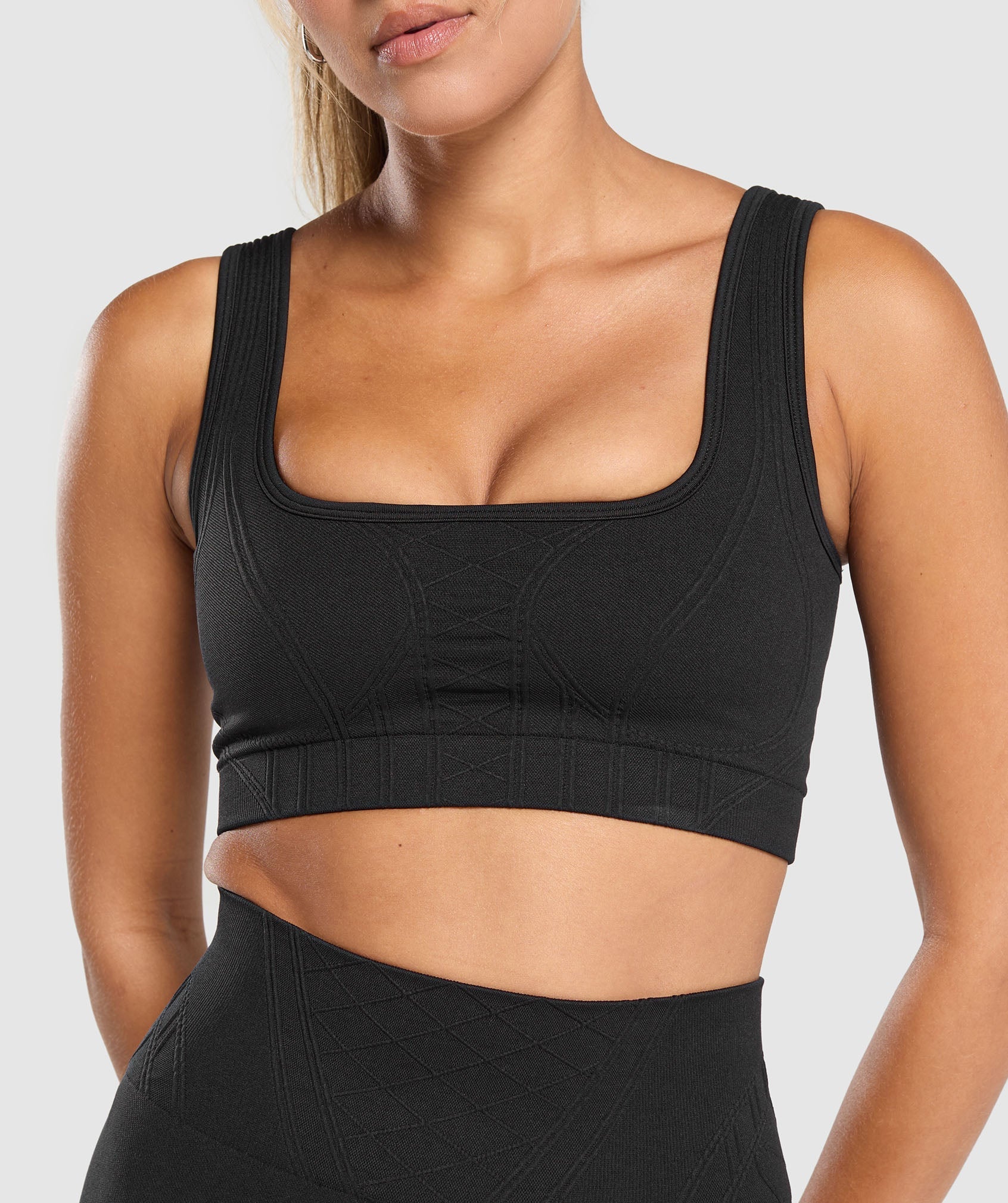 Gymshark Corset Seamless Sports Bra - Black