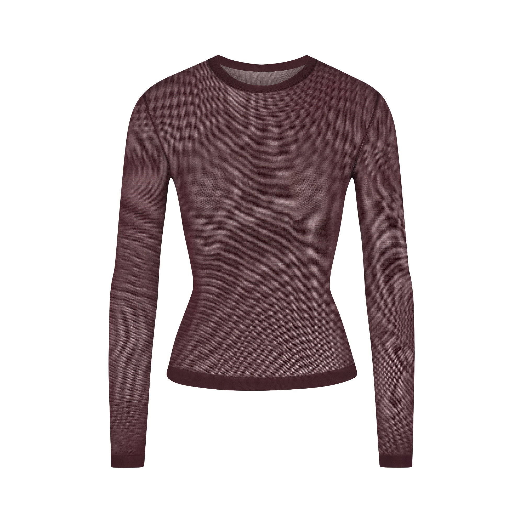 Slinky Knit Crew Neck Long Sleeve Top