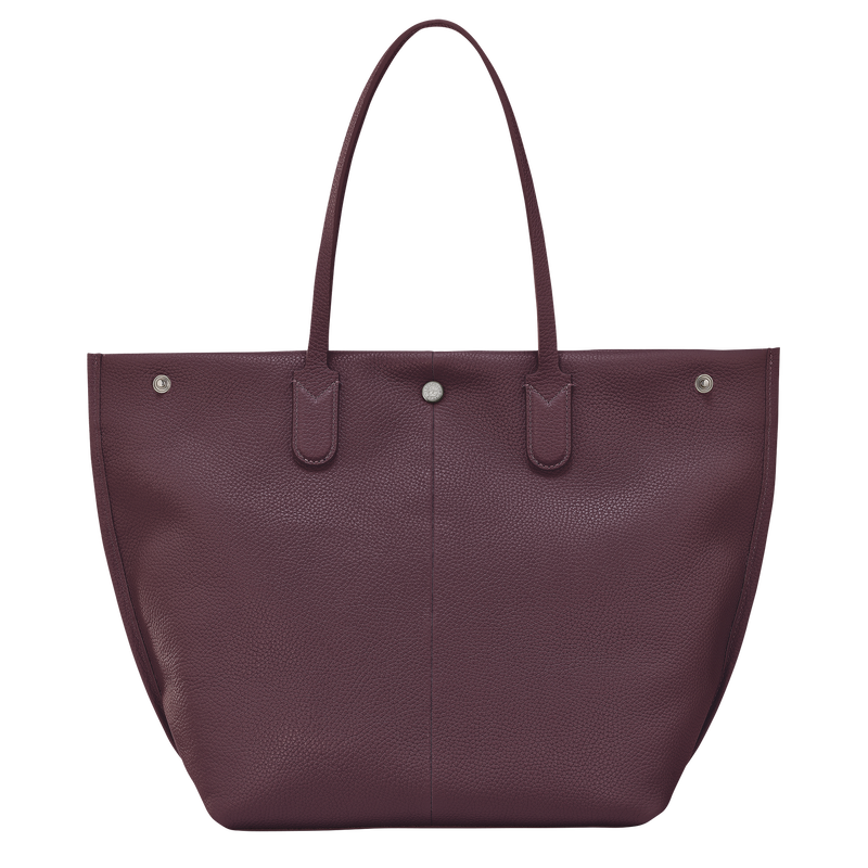Essential L Tote bag Eggplant - Leather