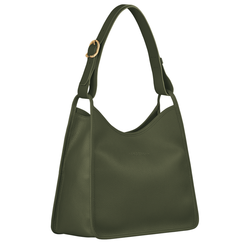 Le Foulonné M Hobo bag Khaki - Leather