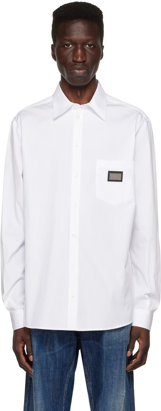Dolce&Gabbana White Plaque Shirt