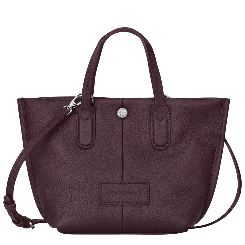 Essential XS Handbag Eggplant - Leather