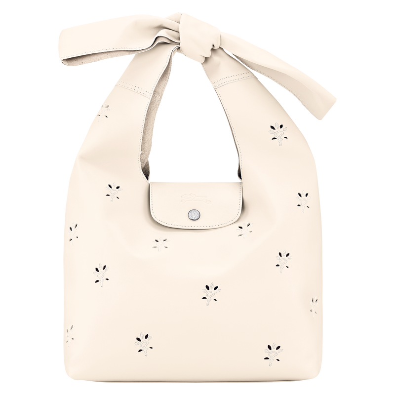 Le Pliage Xtra M Shoulder bag Ecru - Leather