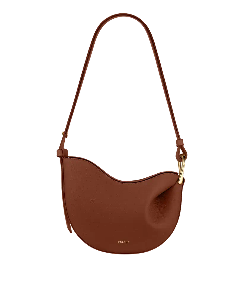 Polene Tonca Edition Textured Cognac - Size: One Size Bags | Shop From The Mirage