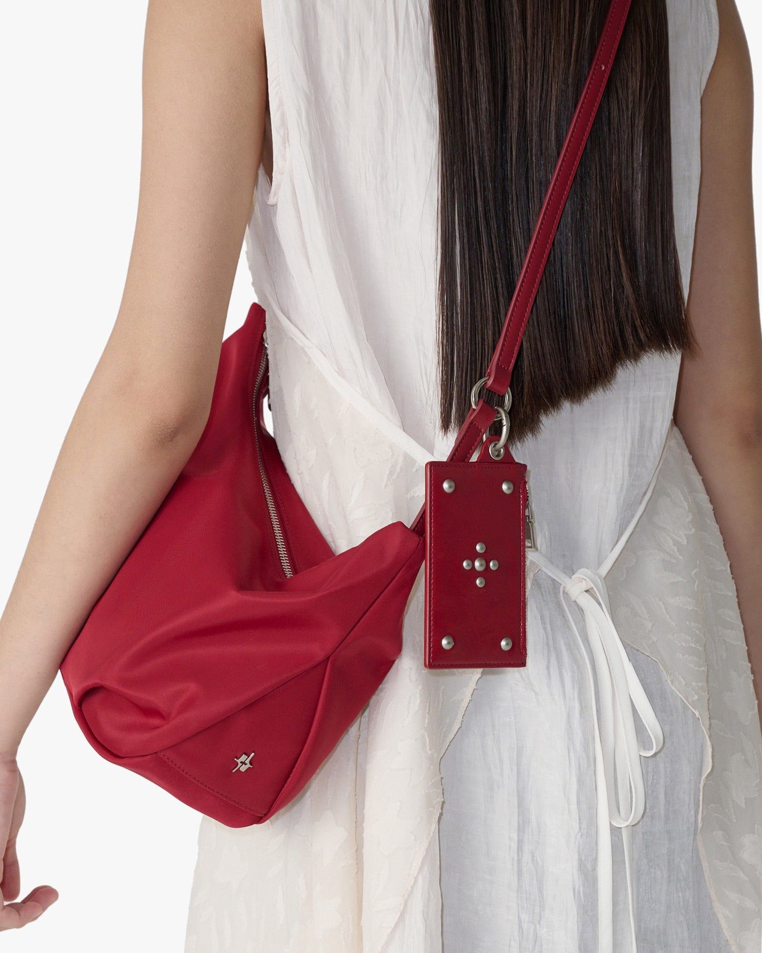 STUD CARD WALLET - RED