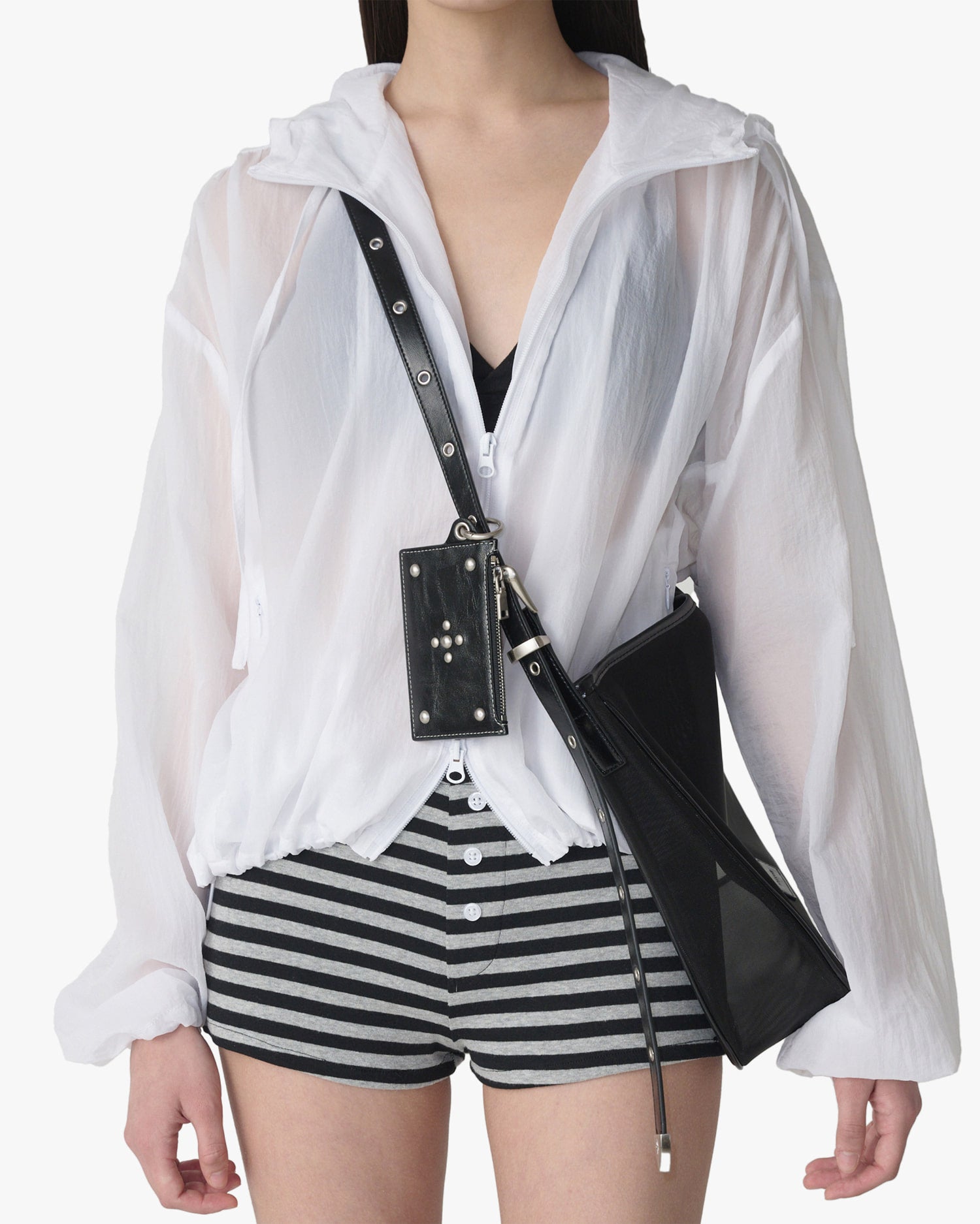 STUD CARD WALLET - BLACK