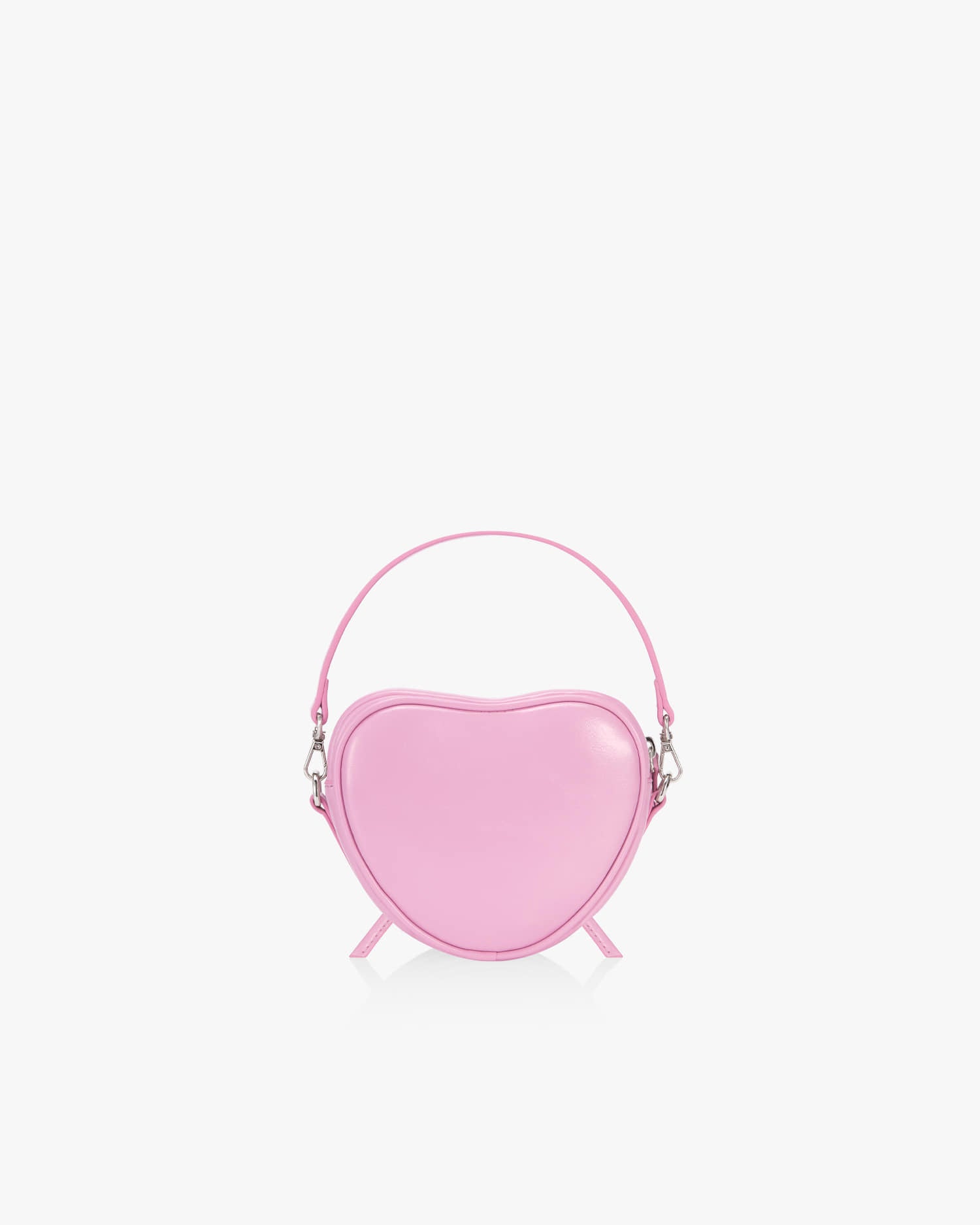 RIBBON TIE HEART BAG - PINK