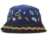 Casablanca Colorful Cotton Hat with Falling Edge