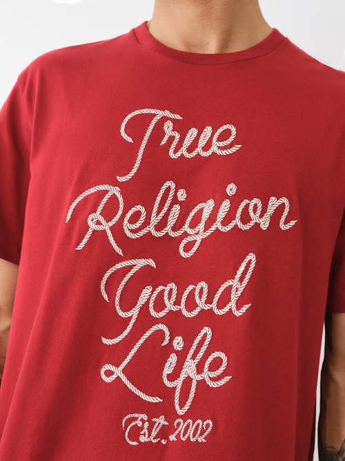 EMBROIDERED ROPE LOGO TEE