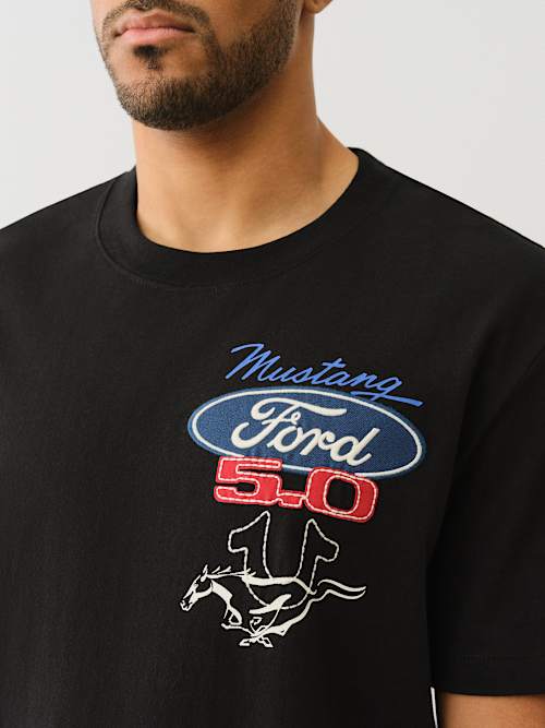 FORD X TRUE RELIGION HEAVYWEIGHT MIXED LOGO TEE