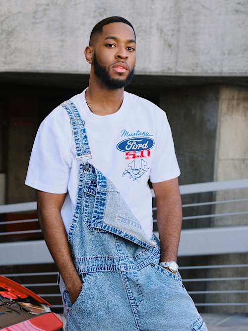 FORD X TRUE RELIGION HEAVYWEIGHT MIXED LOGO TEE
