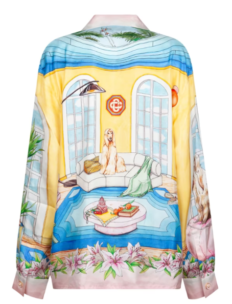 Casablanca Graphic Print Silk Shirt