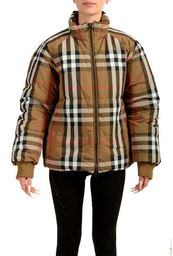 BURBERRY IVER DOWN CHECKERED REVERSIBLE PUFFER PARKA JACKET