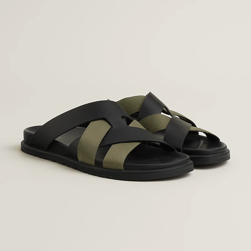 Kazimir sandal in Noir / Vert Toundra