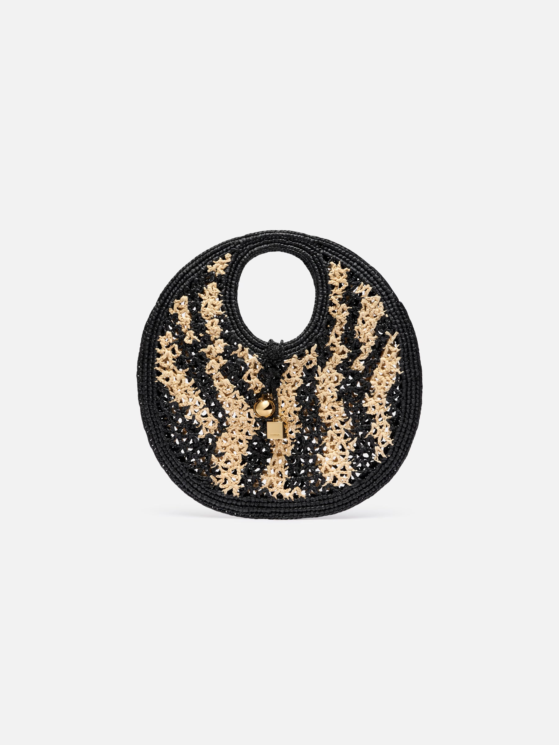 The Spiaggia small round bag Small raffia circle bag