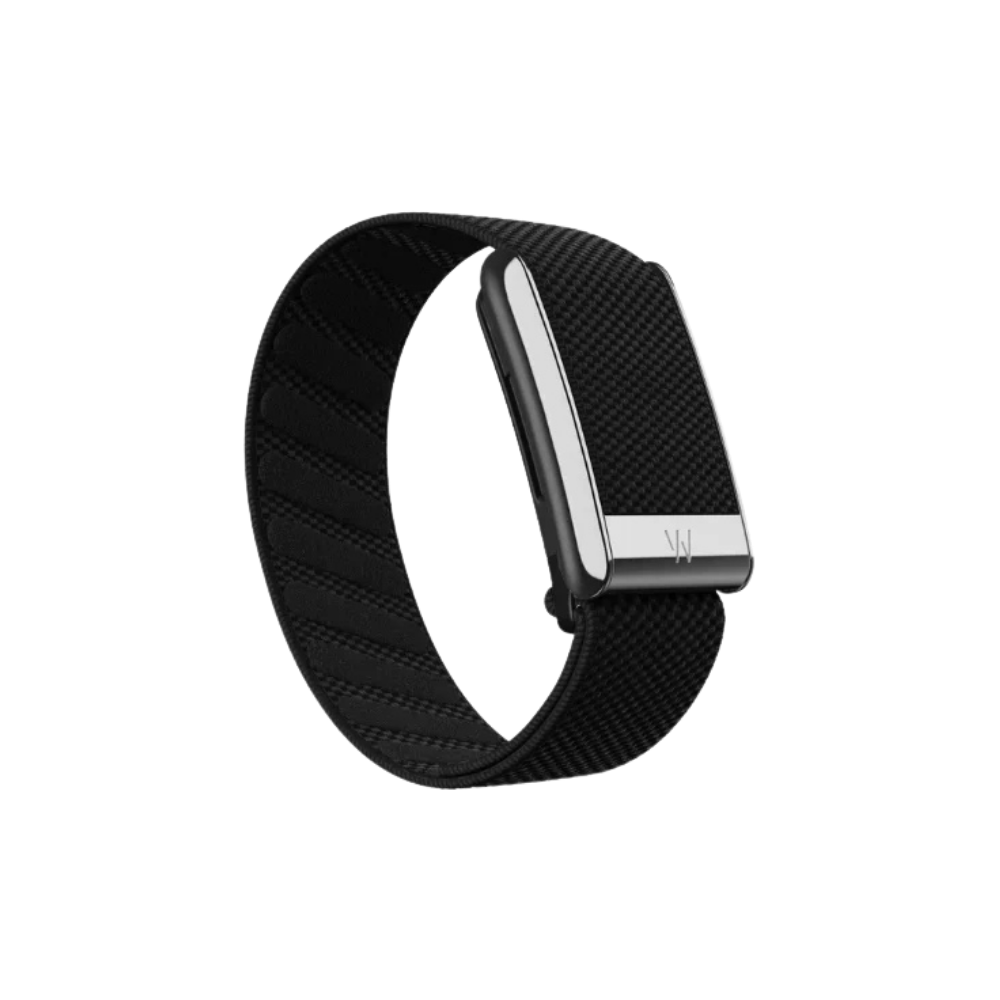 Whoop 5.0 Superknit Luxe Obsidian with Titanium Band (12 Month Peak Subscription Included)