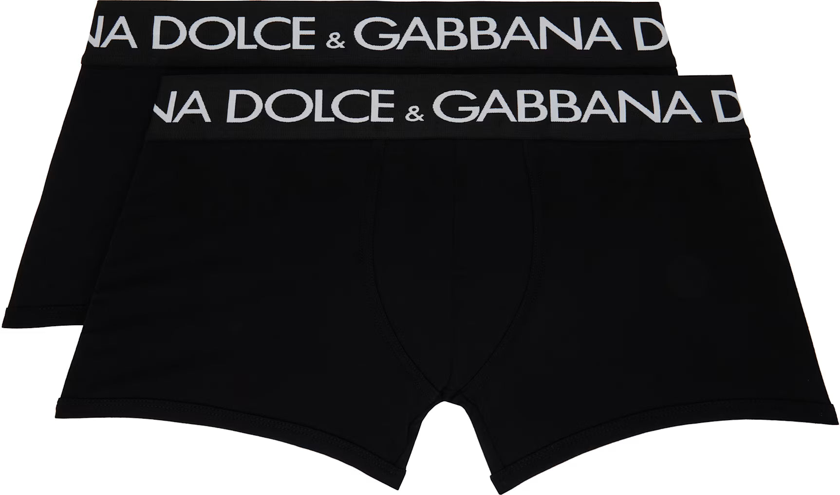 Dolce&Gabbana Two-Pack Black Cotton Jersey Boxers
