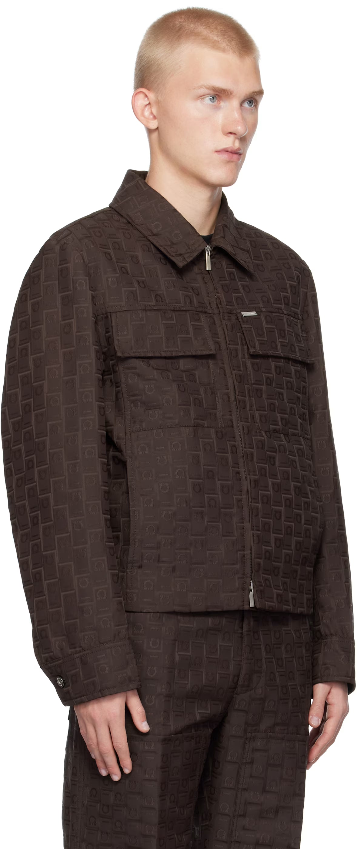 Ferragamo Brown Ferragamo Monogram Jacket