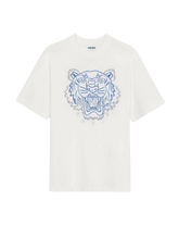 Kenzo Kenzo Blue White Matte Embroidery Tiger Tee - Size: M T-Shirts | Shop From The Mirage