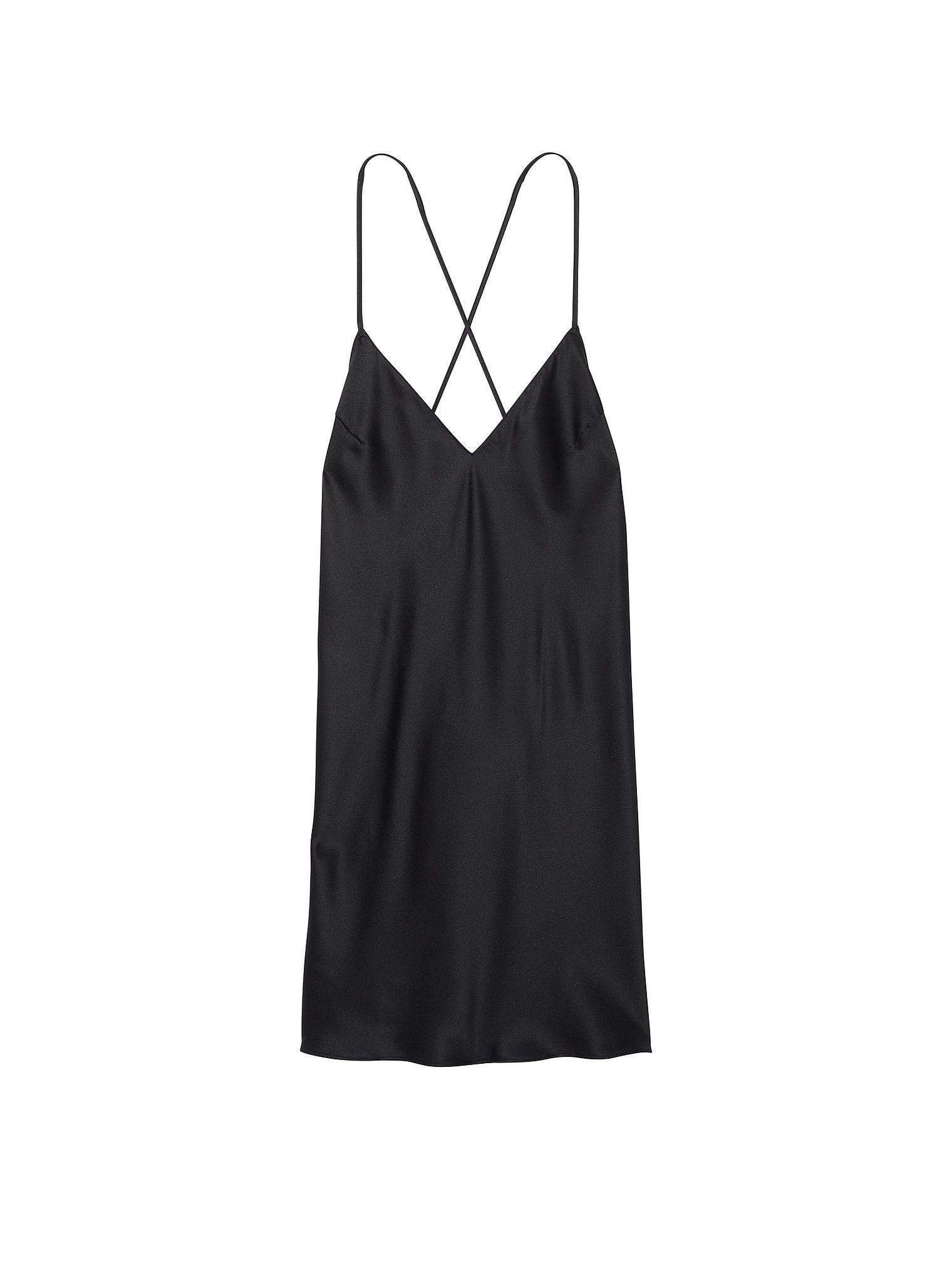Satin Open-Back Slip Dress