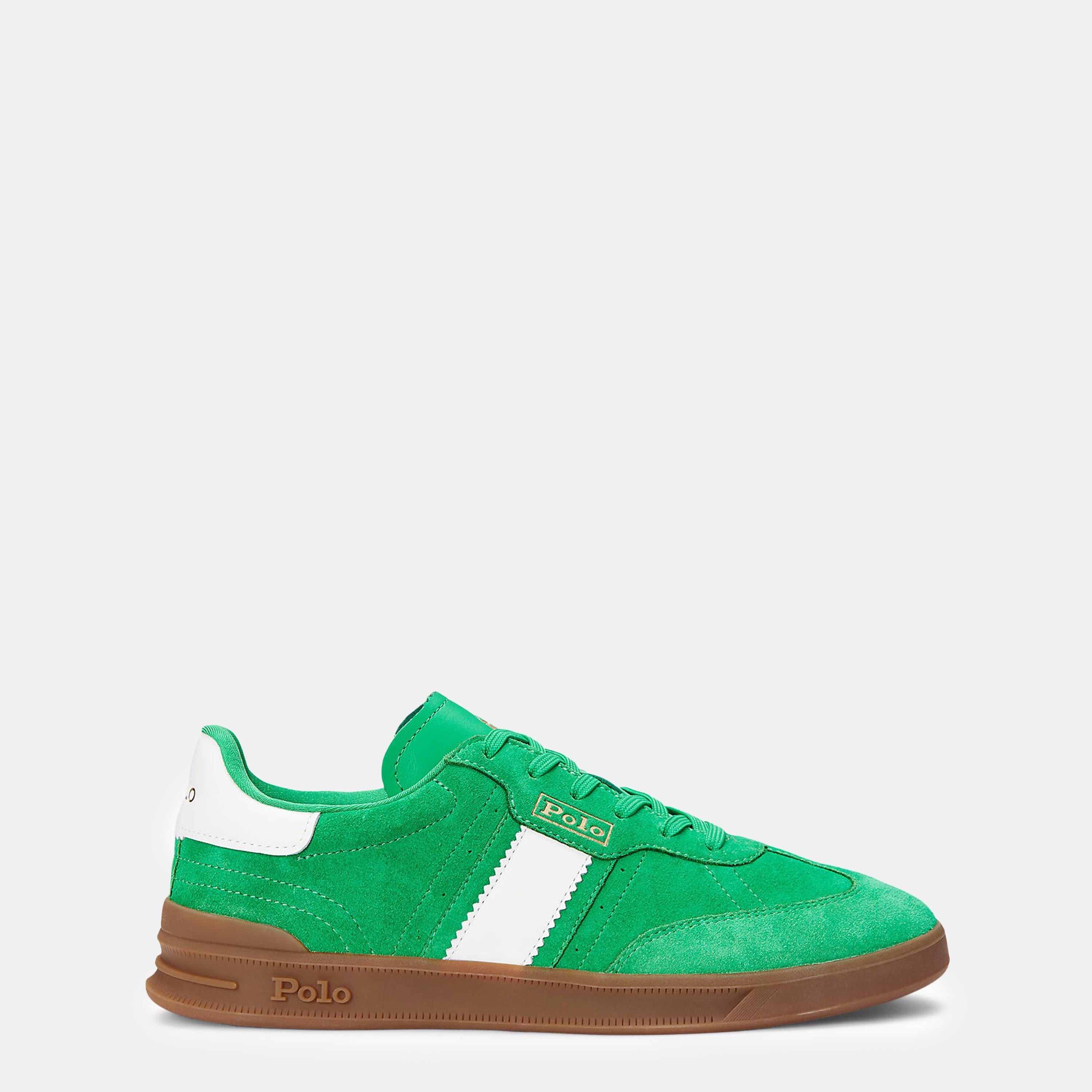 Women's Leather Court Trainers