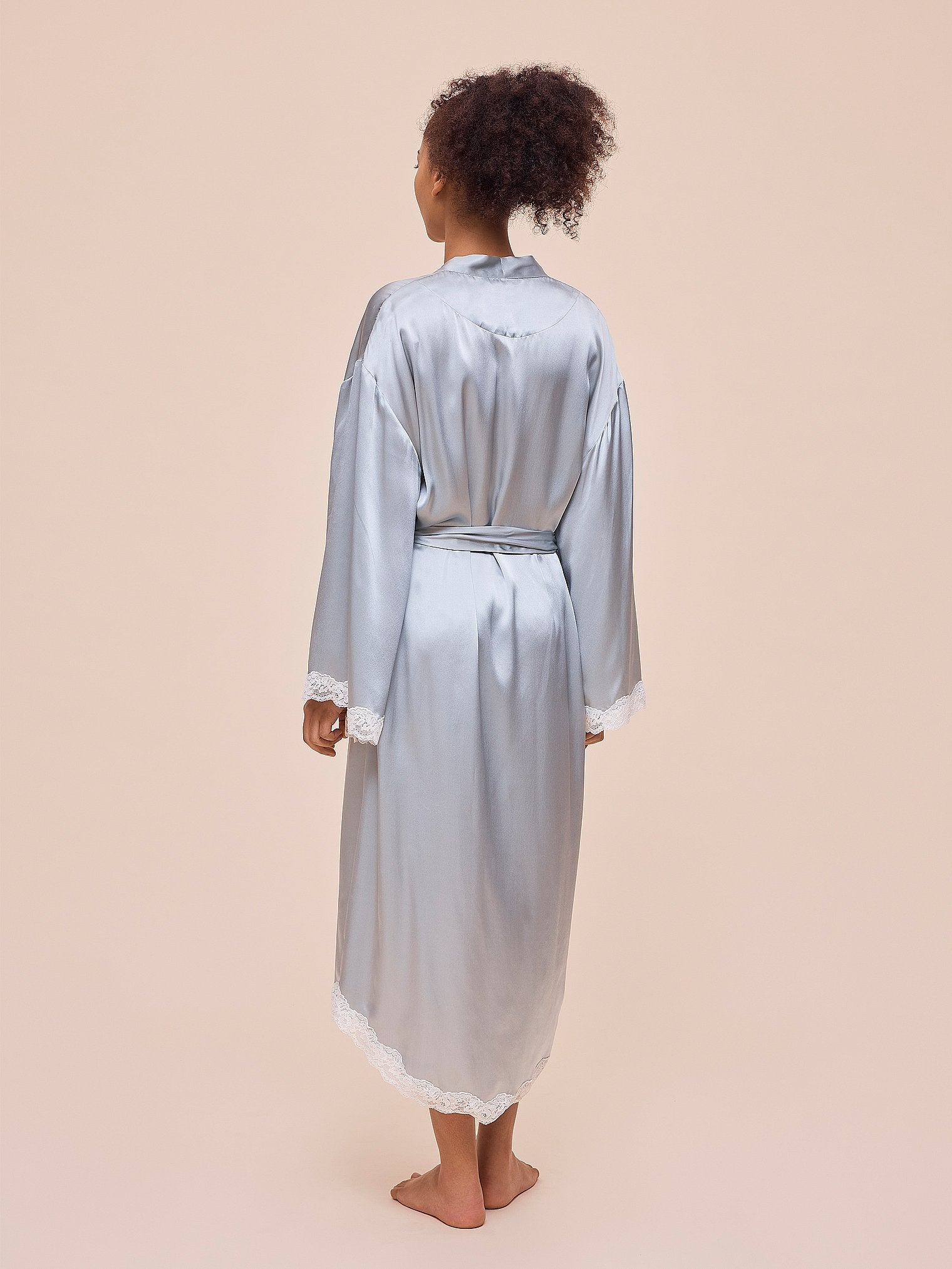 Annabelle Satin Lace Maxi Robe