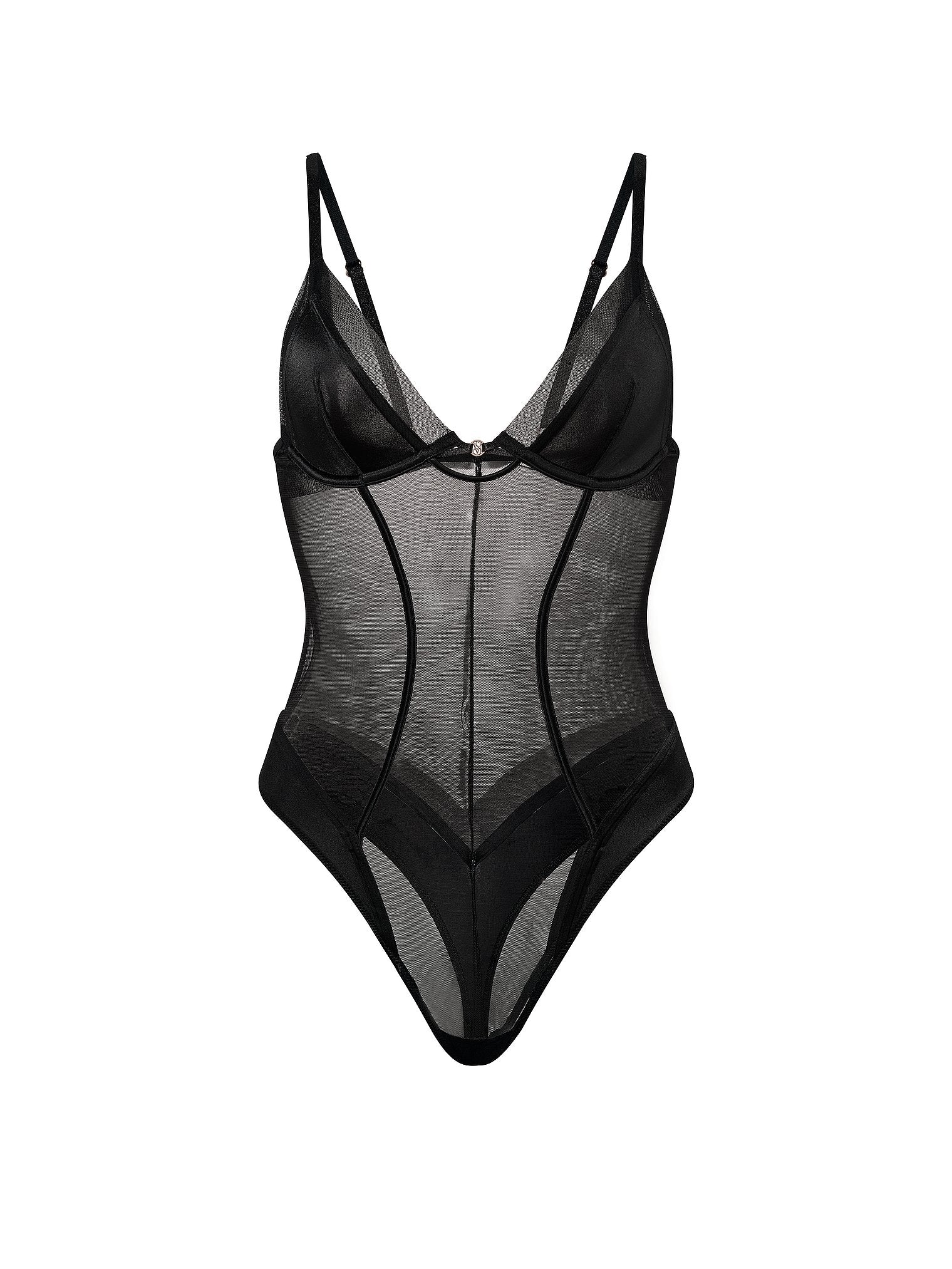Sheer Reveal Mesh Triangle Bodysuit