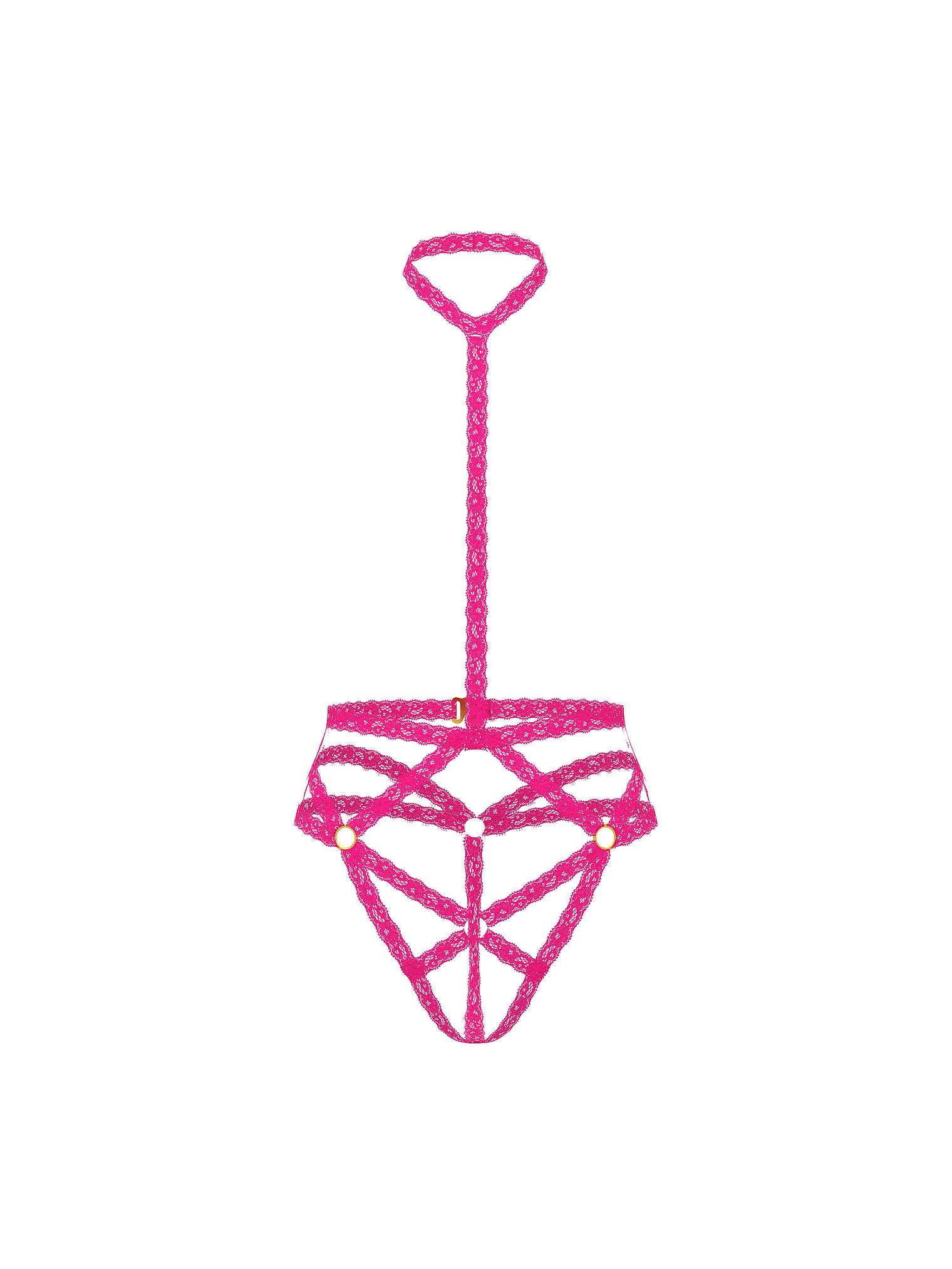 Rose Hardware Lace Strappy Naked Playsuit