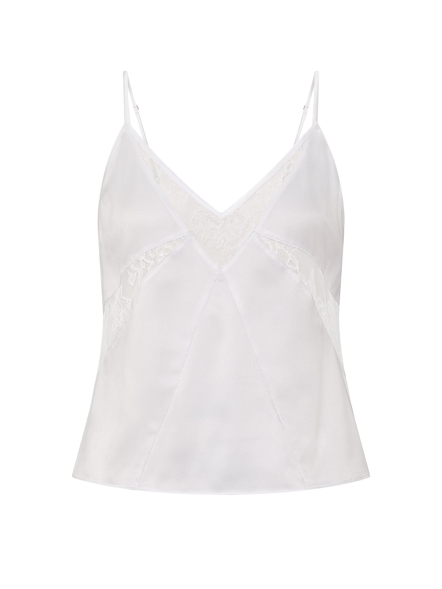 Satin & Rose Lace Cami Top