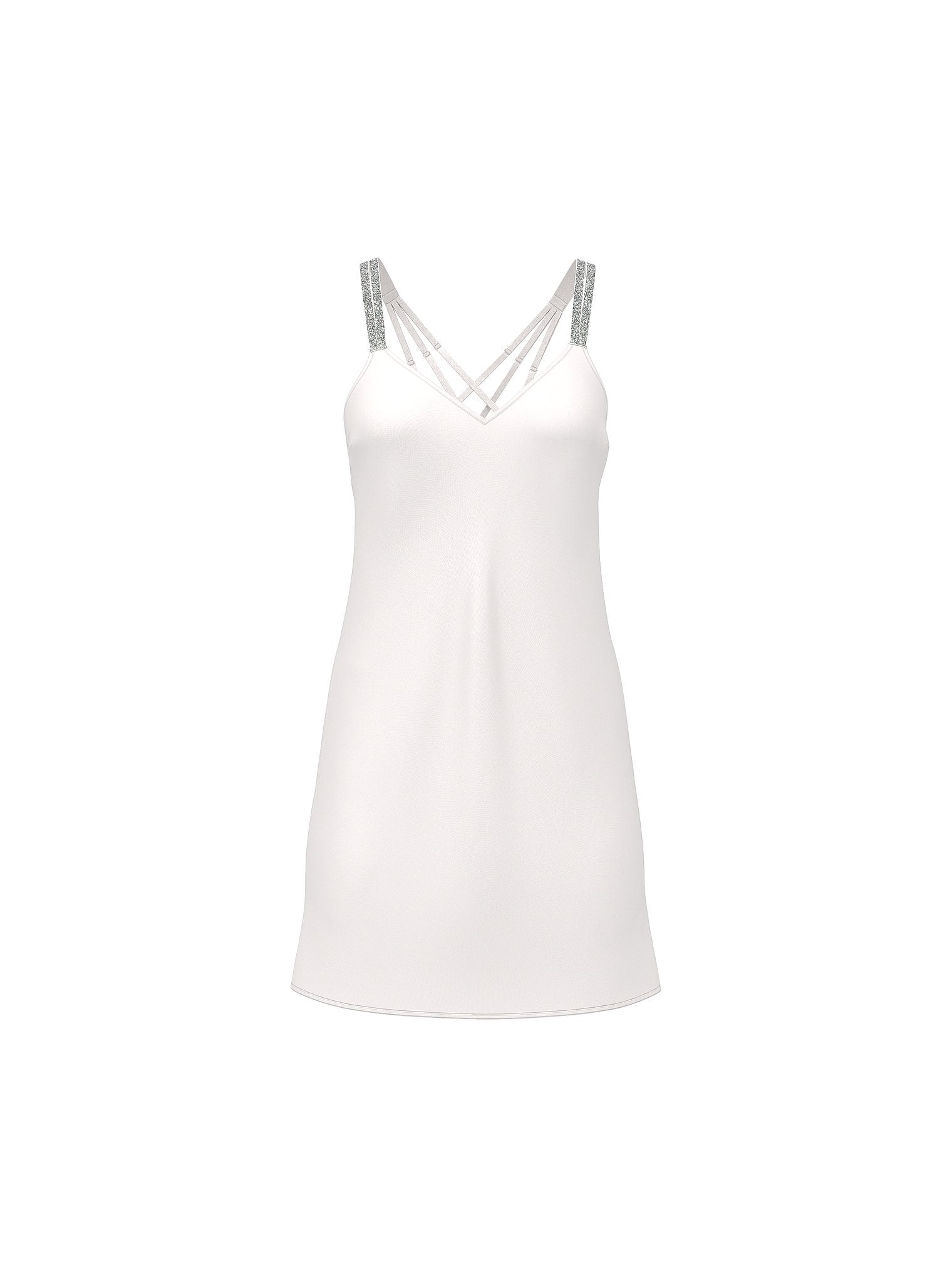 Gradient Shine Strap Satin Slip Dress