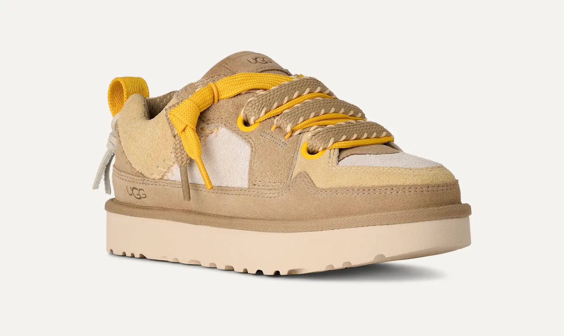 UGG Lo Lowmel Biarritz Sneaker – Hairy Suede Upper, Lightweight Sugarcane EVA Outsole & Retro Design