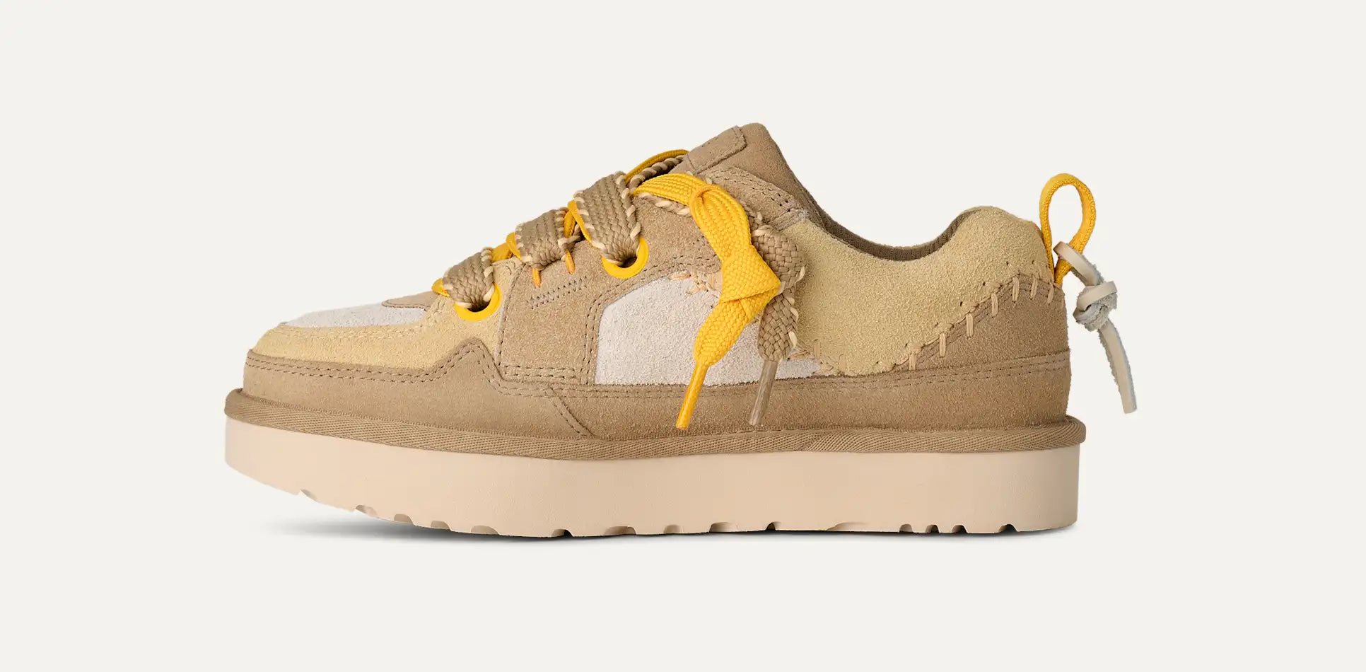 UGG Lo Lowmel Biarritz Sneaker – Hairy Suede Upper, Lightweight Sugarcane EVA Outsole & Retro Design