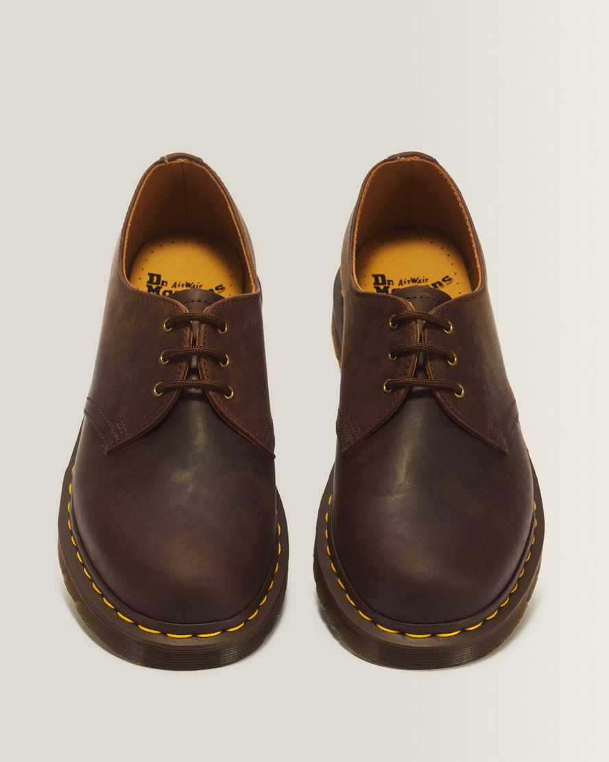 1461 Crazy Horse Leather Oxford Shoes — Brown