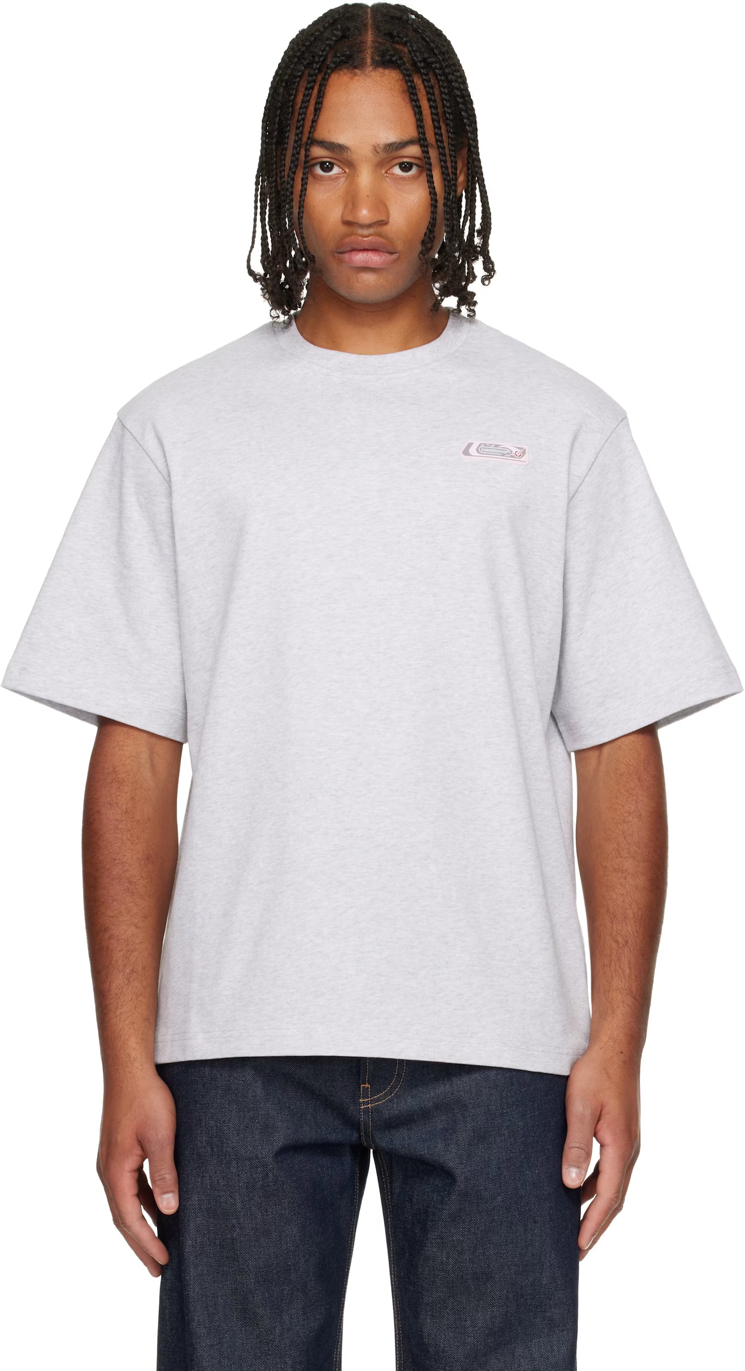 Gray 'Casablanca' Logo Patch T-shirt
