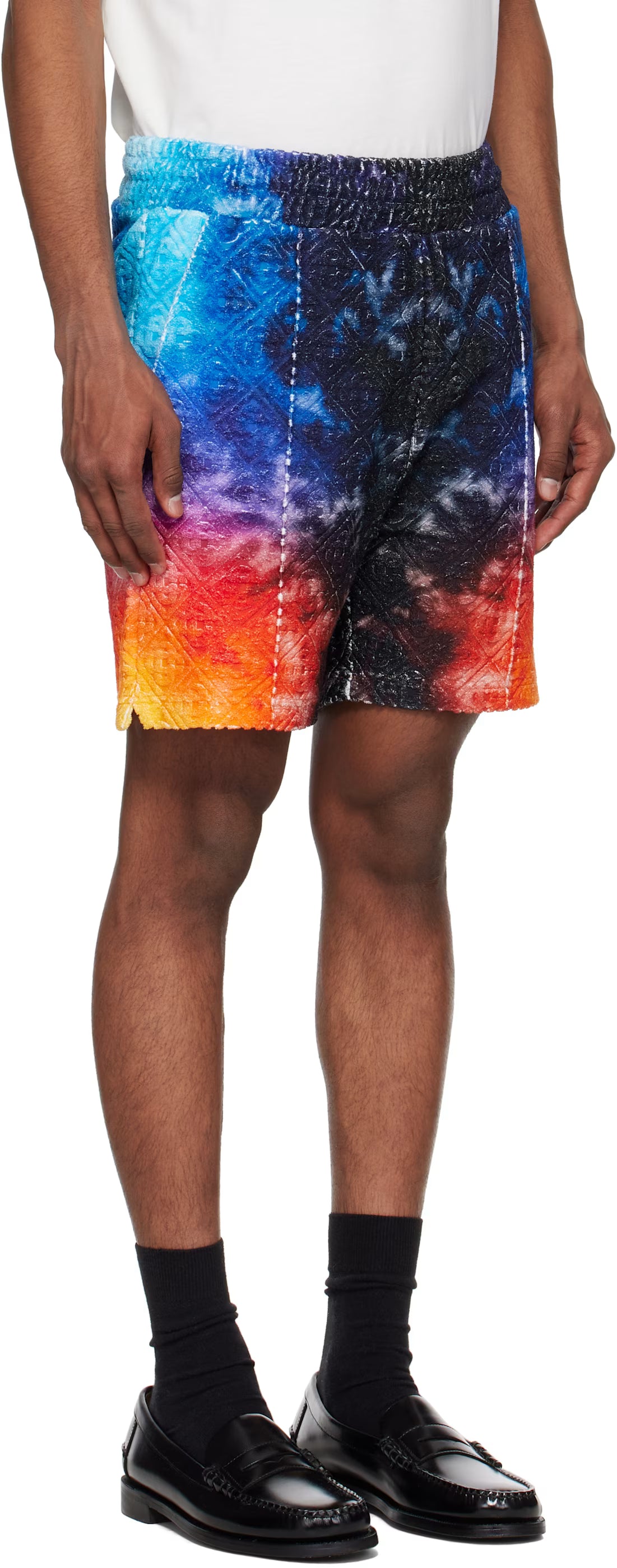 Multicolor Gradient Towelling Shorts