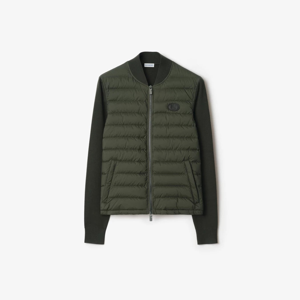 Quilted Nylon and Wool Jacket
